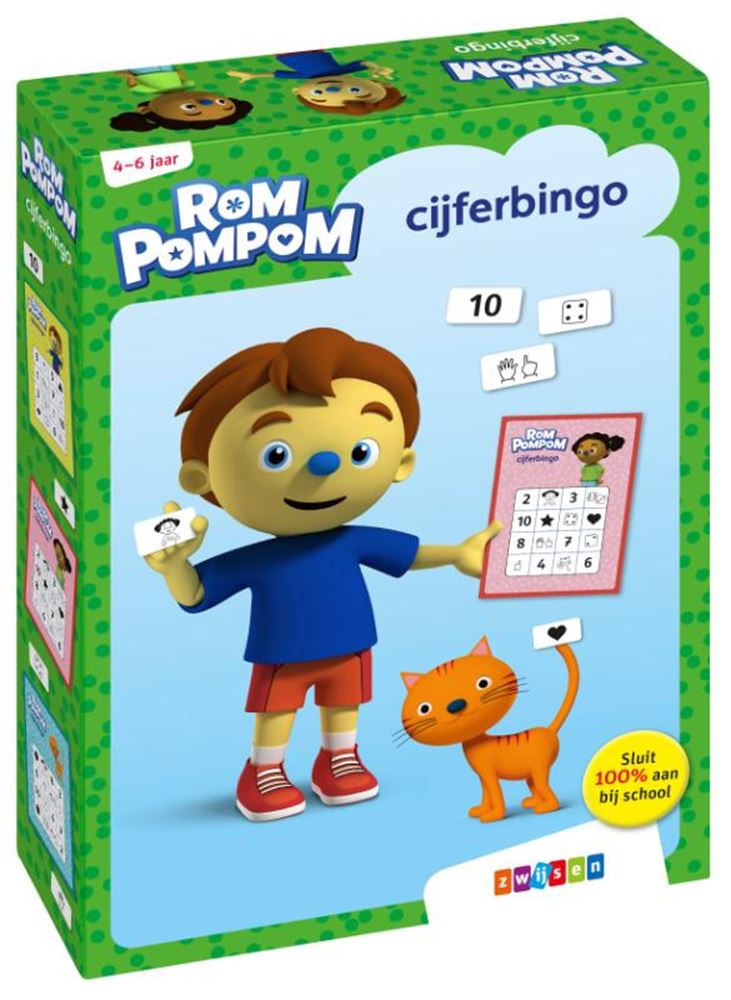 Zwijsen - Zwijsen Rompompom cijferbingo. 4+