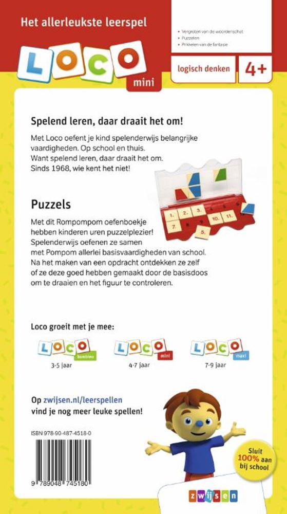 WPG Uitgevers - WPG Uitgevers Mini loco rompompom puzzels (4-6 jaar)