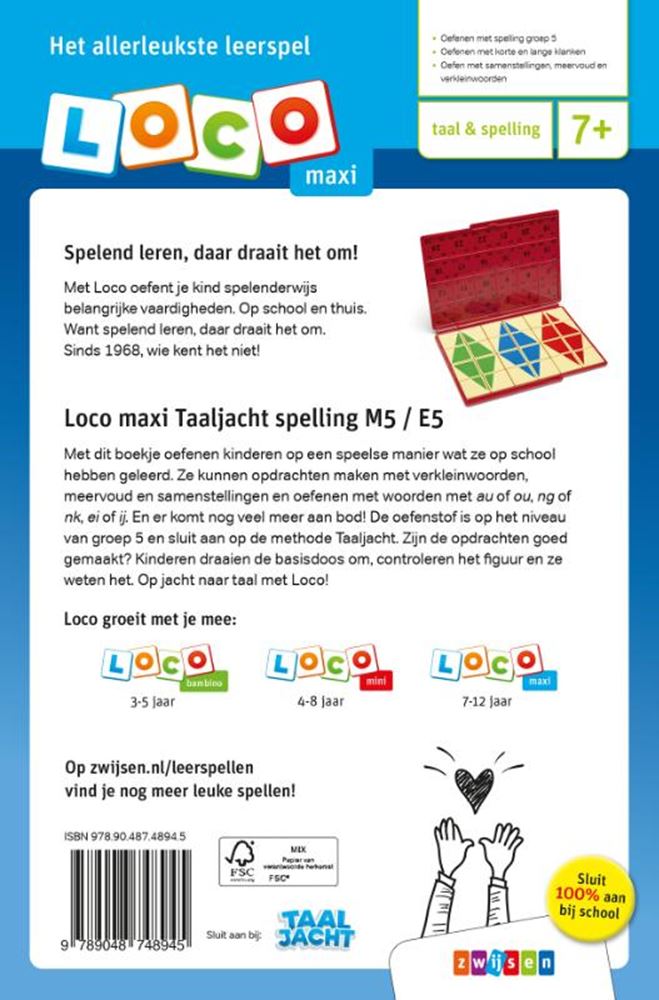 Loco - Oefenboekje maxi taaljacht spelling m5 - e5