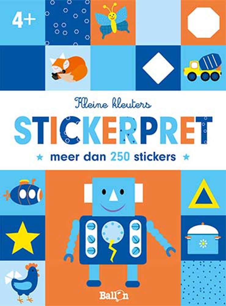 Standaard uitgeverij kleine kleuters robot stickerpret 4+