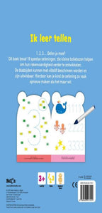Standaard uitgeverij ik leer tellen, wipe and clean dieren 3+