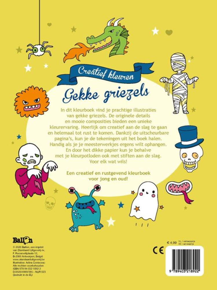 Ballon - Ballon Kleurboek gekke griezels