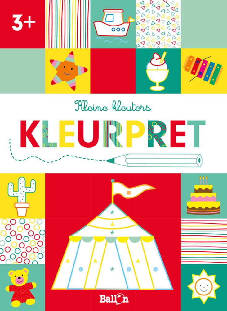 Ballon kleurpret tent 3+ rood | 3 stuks