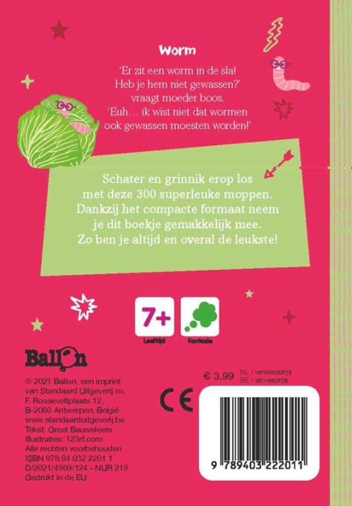 Standaard Uitgeverij - Standaard Uitgeverij 300 superleuke moppen voor kinderen. 7+