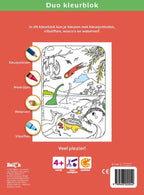 Ballon duokleurblok, dinosaurus en dieren. 4+