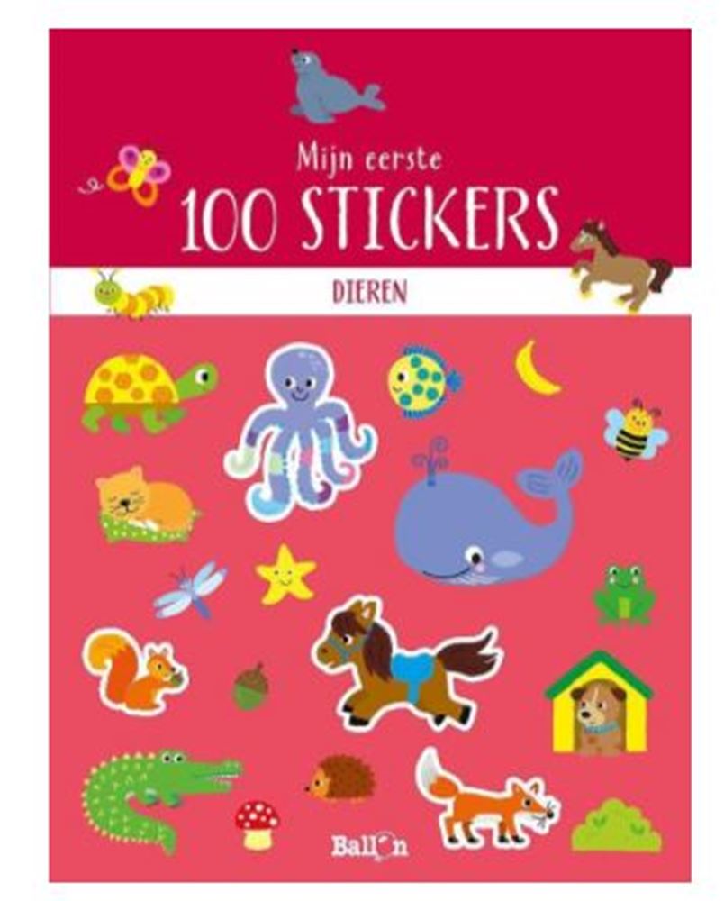 De ballon mijn eerste 100 stickers, dieren. 2+ | 3 stuks