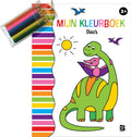 De ballon kleurboek met potloodjes - dinosaurussen