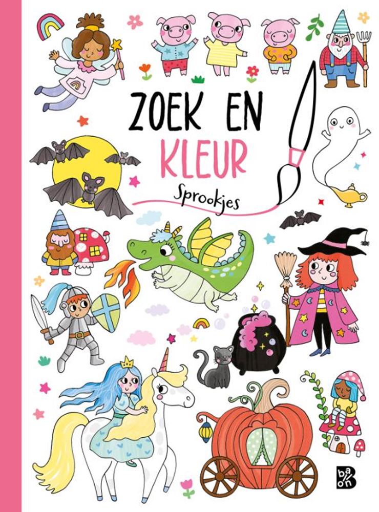Standaard Uitgeverij - Standaard Uitgeverij Zoek en kleur sprookjes. 4+