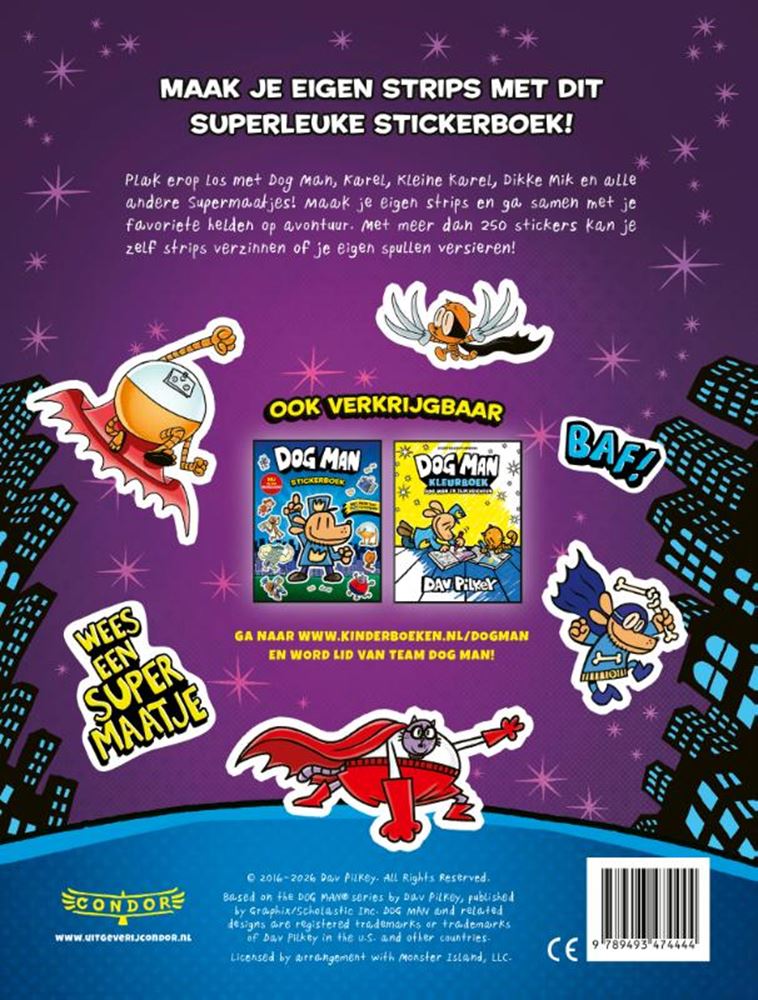 Centraal Boekhuis - Centraal Boekhuis Dog man supermaatjes stickerboek