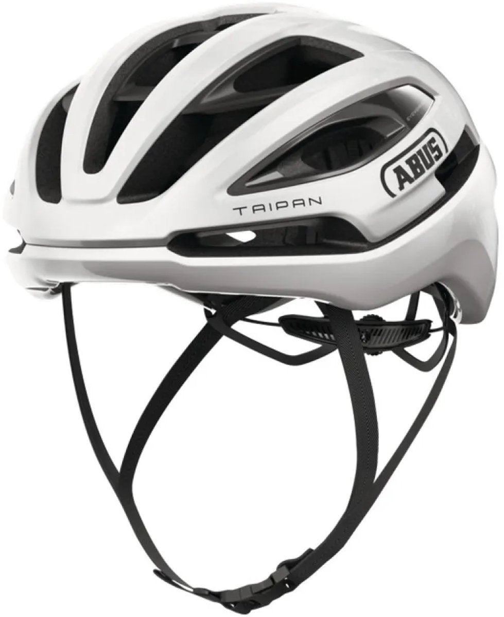 ABUS - ABUS Fietshelm taipan shiny white l - 57-61 cm - wit - geschikt voor gebruik op gravel bikes - 295 g