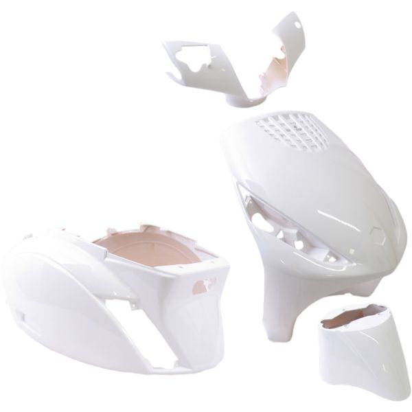 Edge - Plaatset 4-delig voor piaggio zip/zip 2000 2t/4t vanaf bouwjaar 2000 - glanzend wit