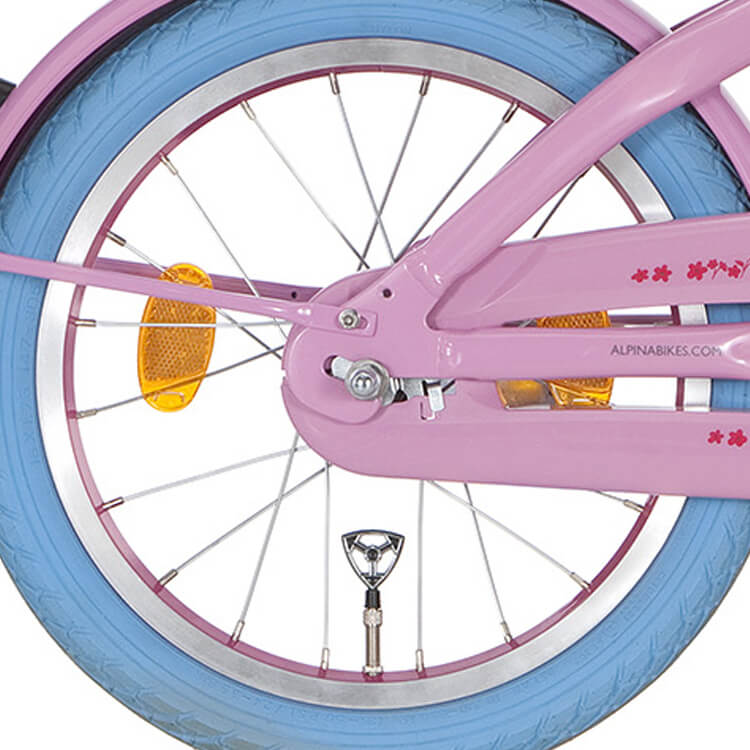 Alpina Roue arrière 16 moyeu de frein J20 rose zinc spk