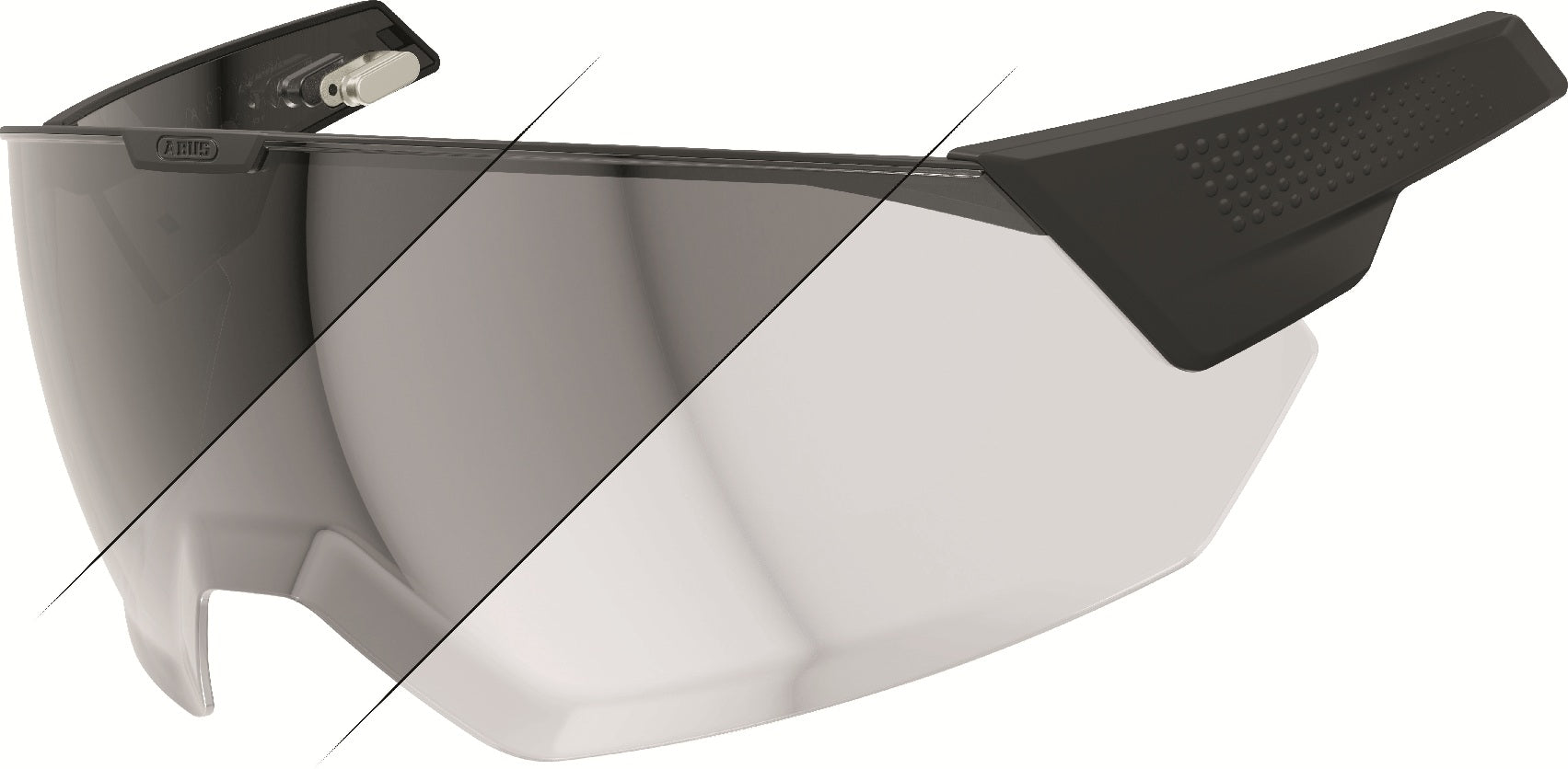 Abus magneticvisor voor de fietshelm hyp-e - en de varianten ace en bl.ace - magnetisch helmvizier beschermt tegen wind en weer - fietshelmaccessoires - maat s m, photocromic