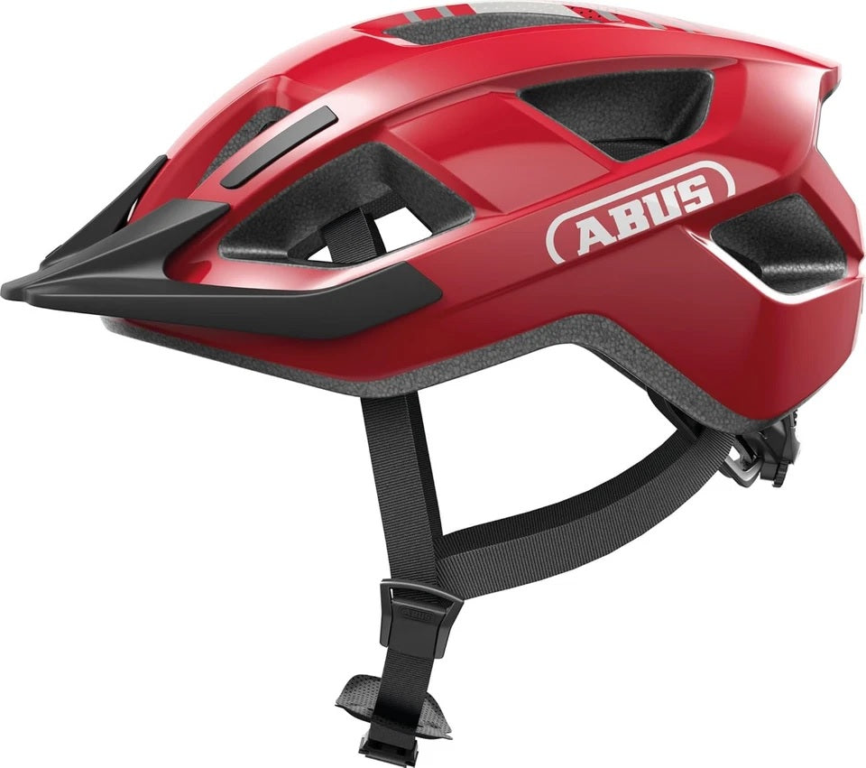 Abus fietshelm aduro 3.0 led blaze red l - 58-62 cm - rood - geschikt voor gebruik op elektrische fietsen - stadsfietsen - 335 g