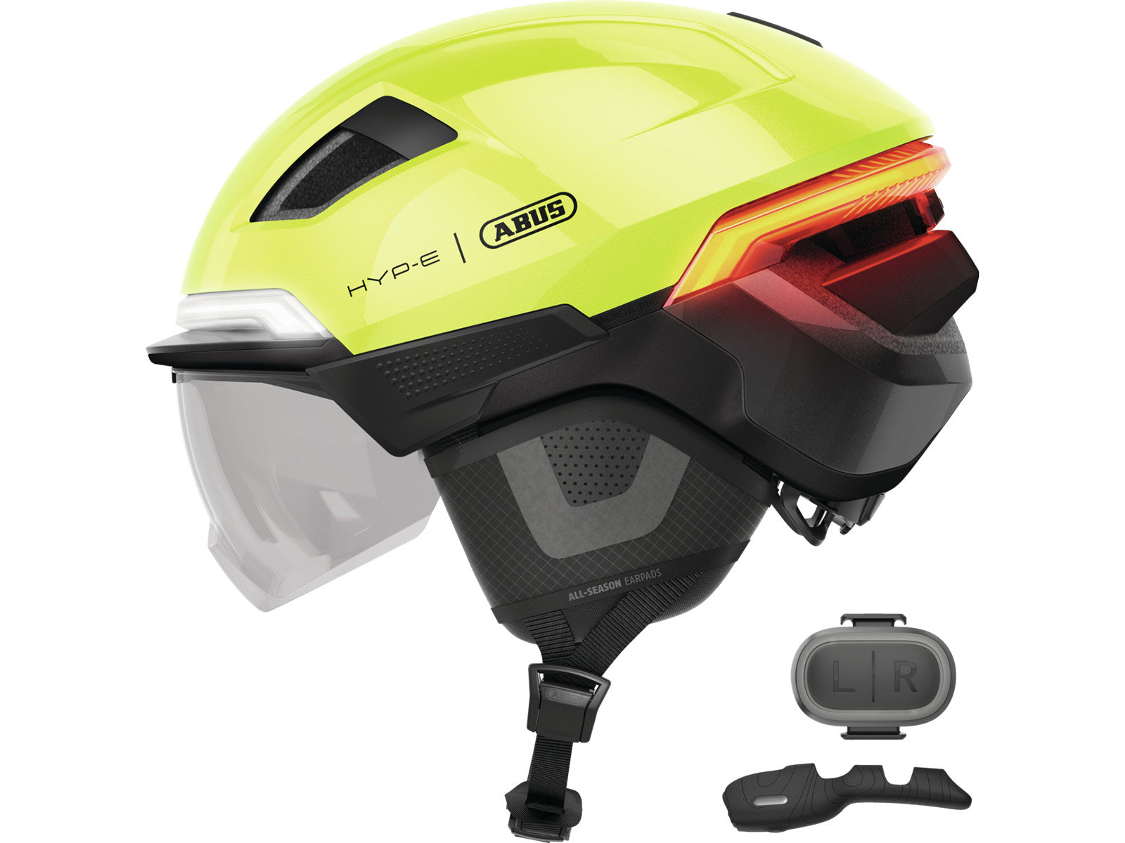 Abus - smart helm hyp-e bl.ace signal yellow m 54-58cm