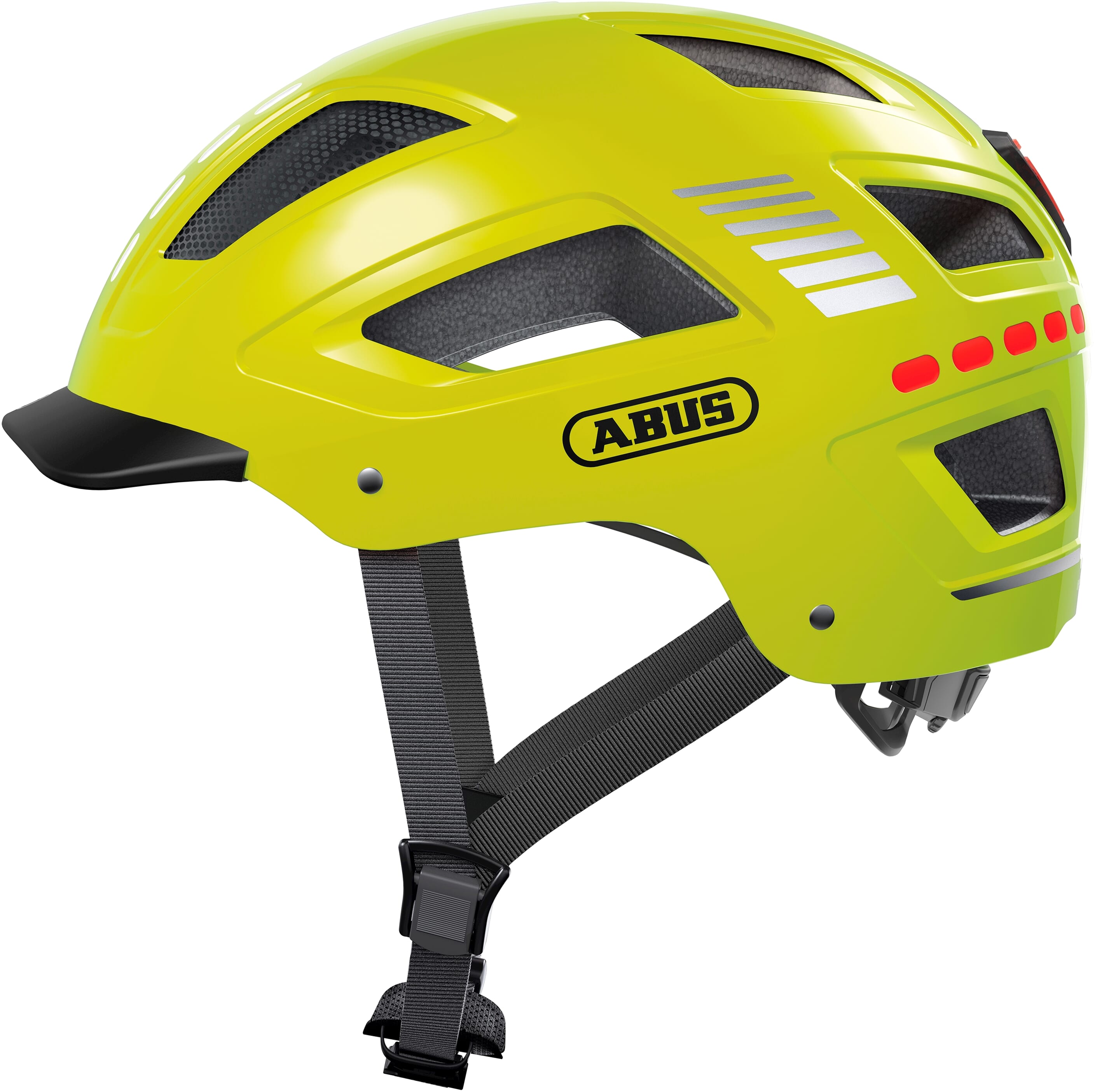 Casque Abus Hyban 2.0 LED signal Jaune XL 58-63cm