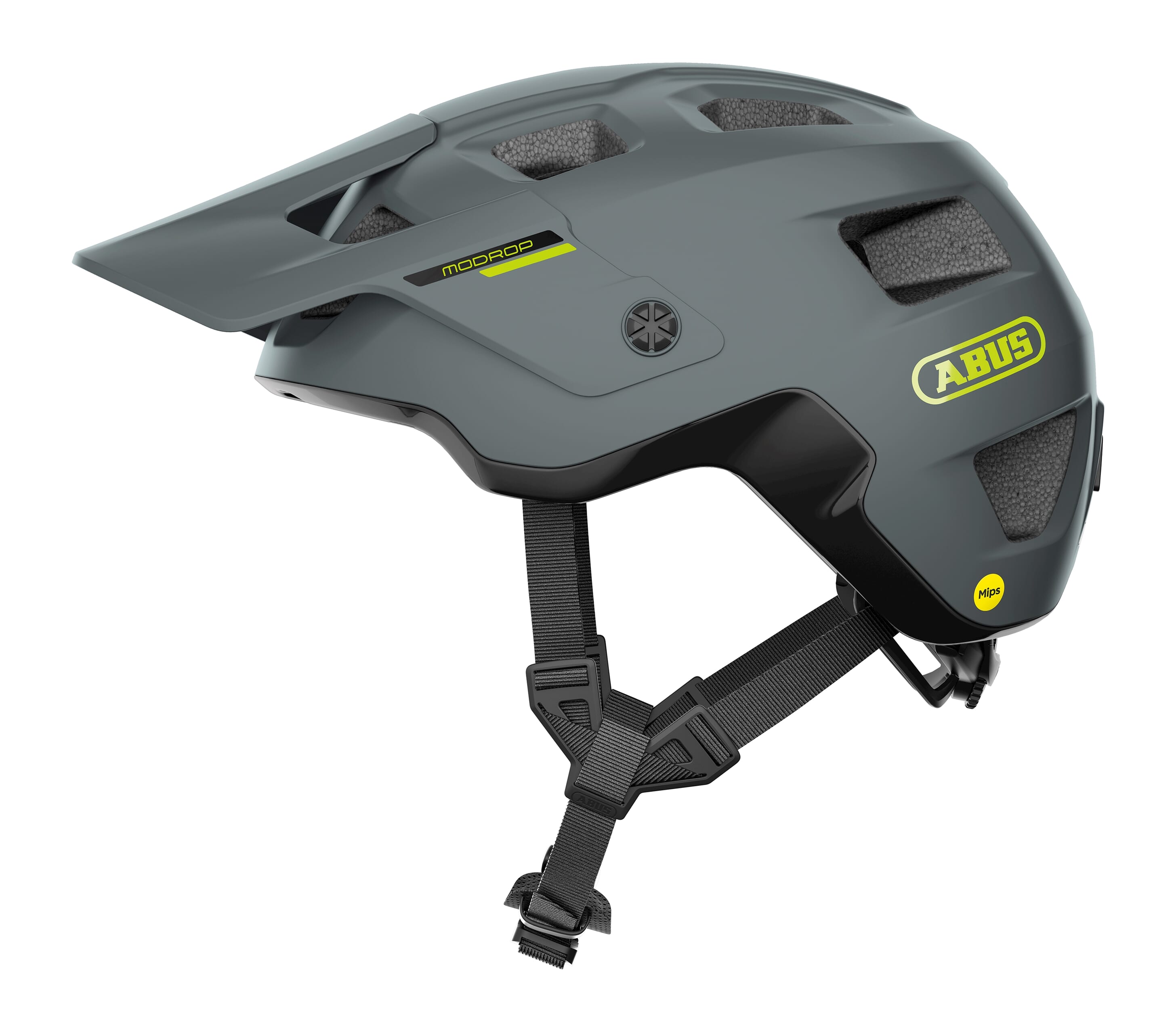 Abus fietshelm modrop mips concrete grey l - 57-61 cm - grijs - geschikt voor gebruik op mountainbikes - 390 g