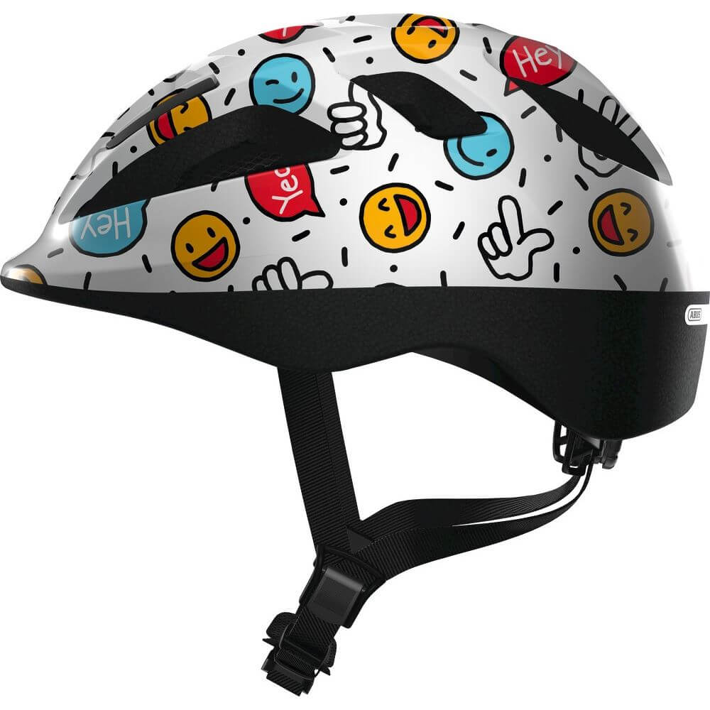 Abus helm Smooty 2.0 Wit smiley M 50-55 cm