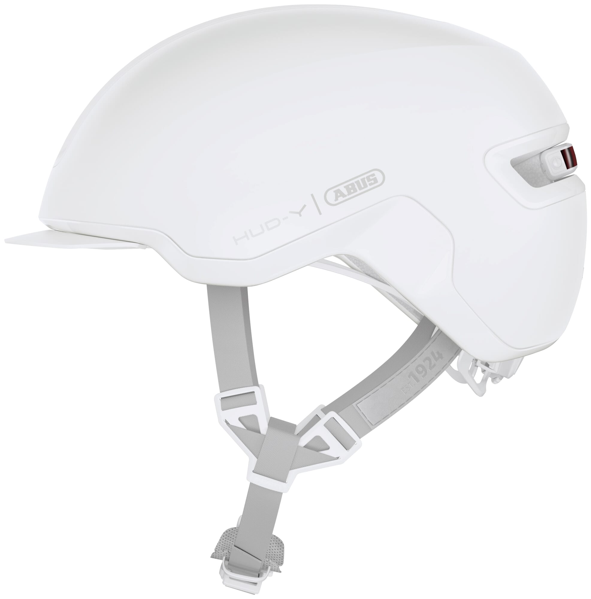 Abus fietshelm hud-y pure white m - 54-58 cm - wit - geschikt voor gebruik op elektrische fietsen - stadsfietsen - 300 g
