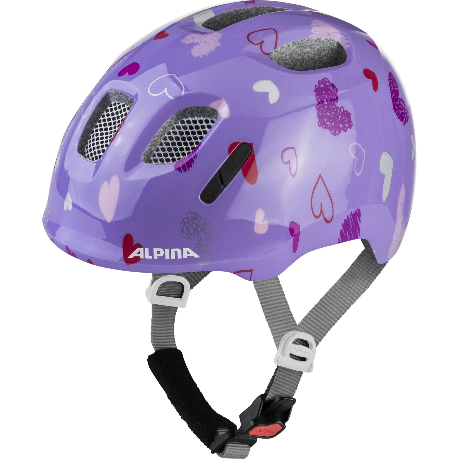 Olympic sportswear alpina sports kinderhelm ximo 2 purple hearts 47-51 glans