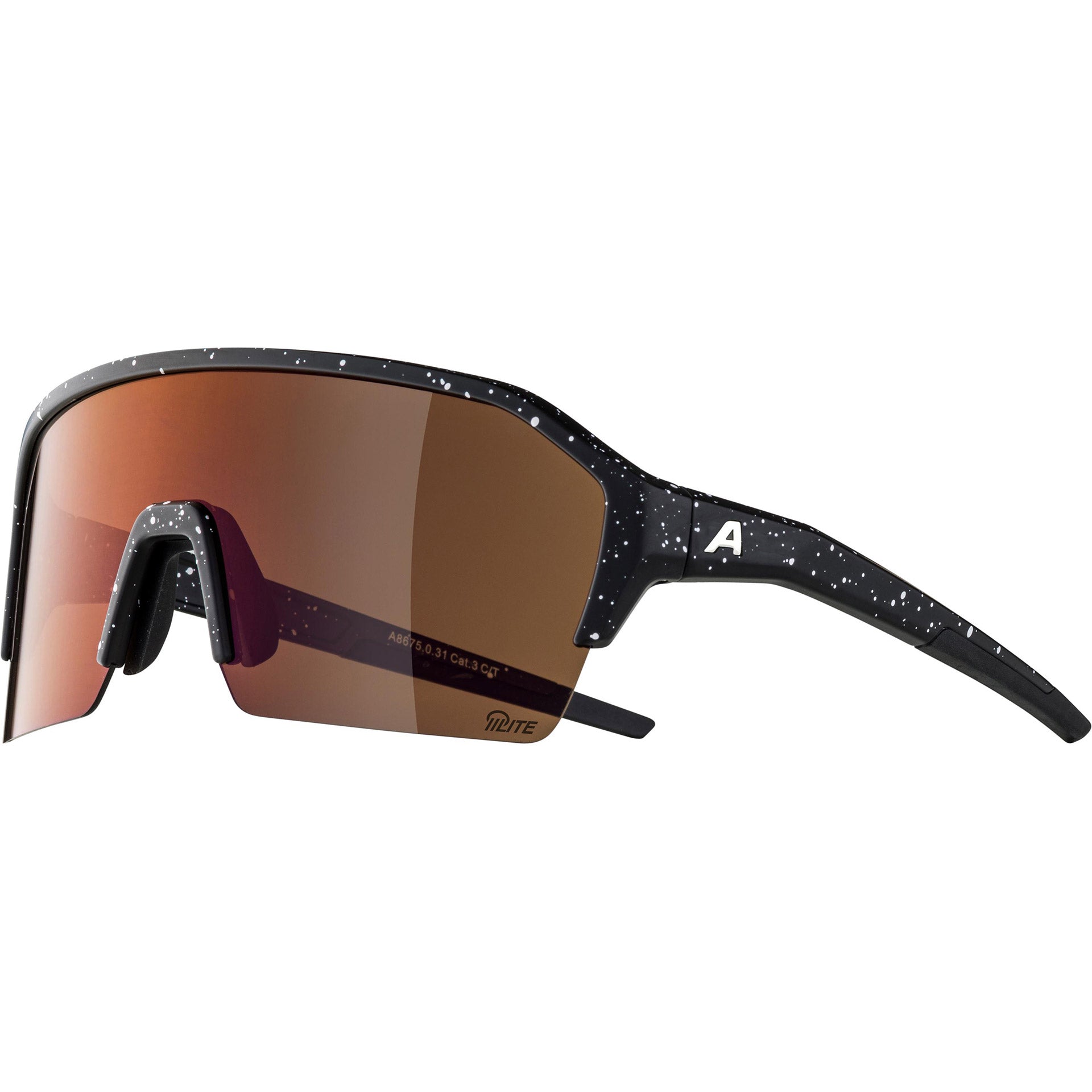 Olympic sportswear alpina sports sportbril ram hr q-lite rode spiegellens zwart