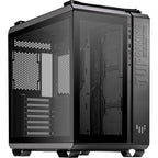 Asus tuf gaming gt502 plus midi tower behuizing (zwart | 2x usb-a | 1x usb-c | tempered glass)