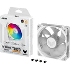 Asus tuf gaming tr120 argb reverse case fan (wit, 120 x 120 x 28 mm)