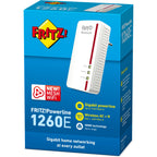 Fritz! powerline 1260e international (wit, 1 stuks, mesh wi-fi)