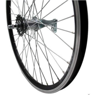 Roland - achterwiel 24 x 1.75 remnaafaluminium v-profil zwart