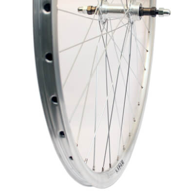 Roland Roue arrière 28 fixe libre Alu profil V argent zinc sp
