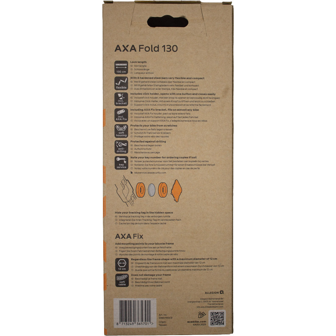 Axa - vouwslot fold 130 smart-/airtag