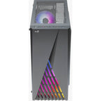 Aerocool delta g-bk-v1 midi tower behuizing (zwart | 3x usb-a | rgb | tempered glass)