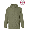 Basil - regenjas hoga unisex olive green s