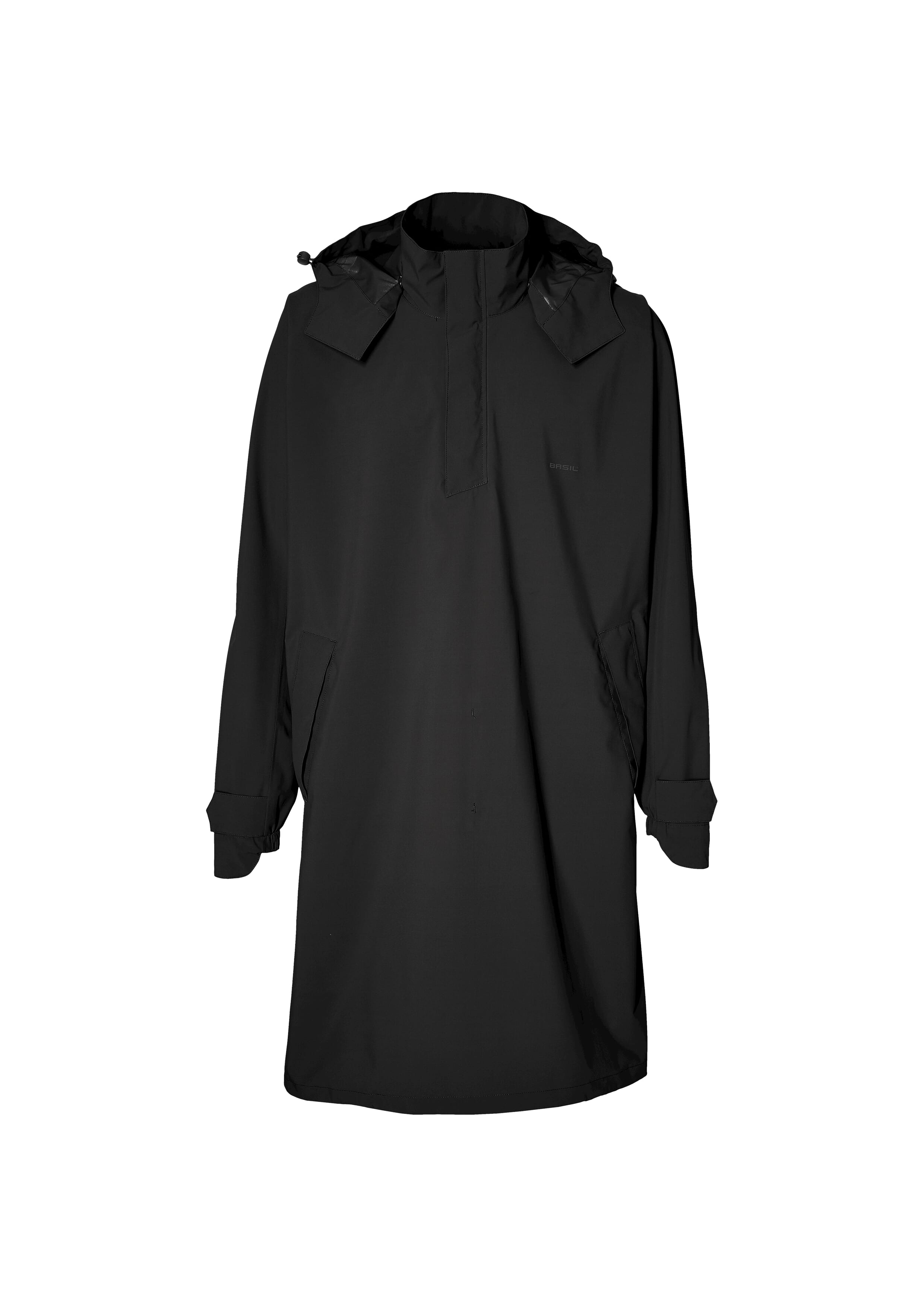 Basil - poncho mosse unisex jet black m/l