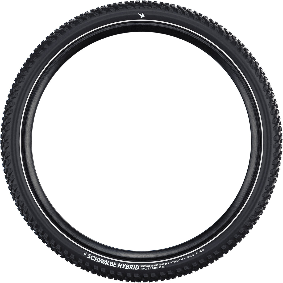 Schwalbe - vouwband johnny watts plus hybrid 365 60-584 +r zwart