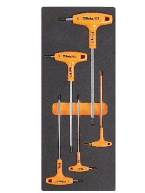Beta Beta - inbussleutel set t handvat 5-delig met inlay