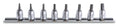Beta Beta - dopsleutel set 1/4 torx 8-delig