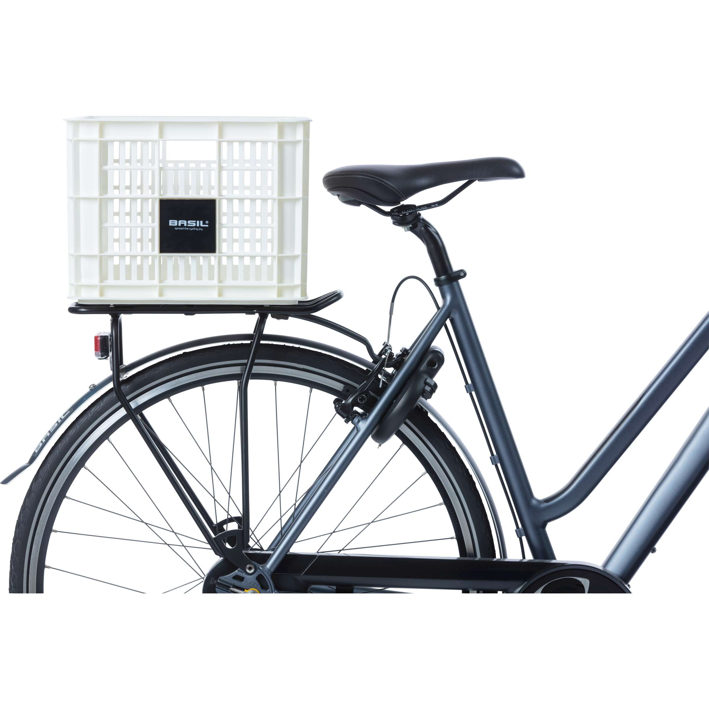 Caisse à vélo Basil M - moyenne - 29,5 litres - blanche