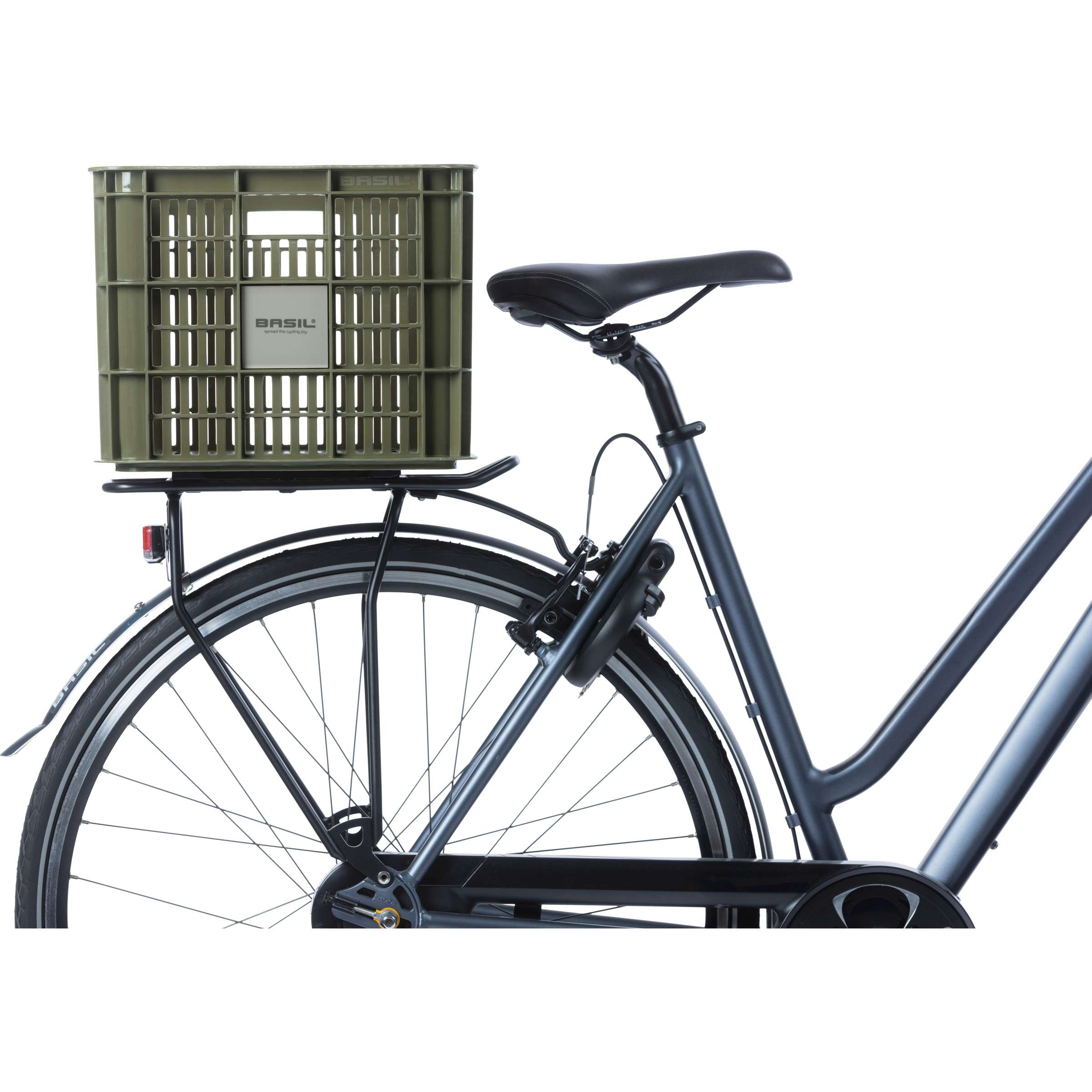 Basil fietskrat L - groot - 40 liter - groen