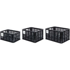 Basil - fietskrat mik l 40l gerecycled kunststof black