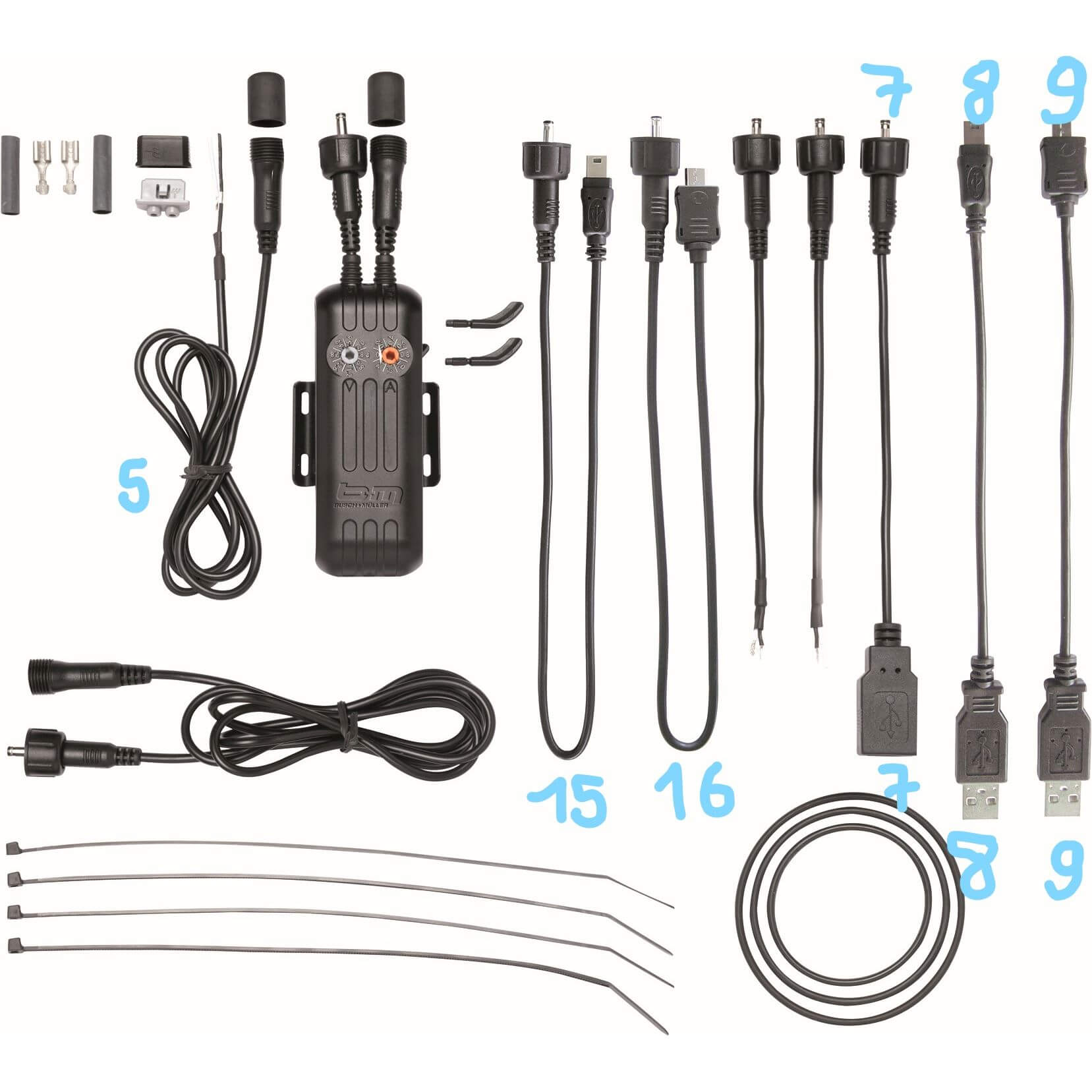 Busch + Müller - Busch + Müller kabel e-werk nr 7 rond naar usb-a