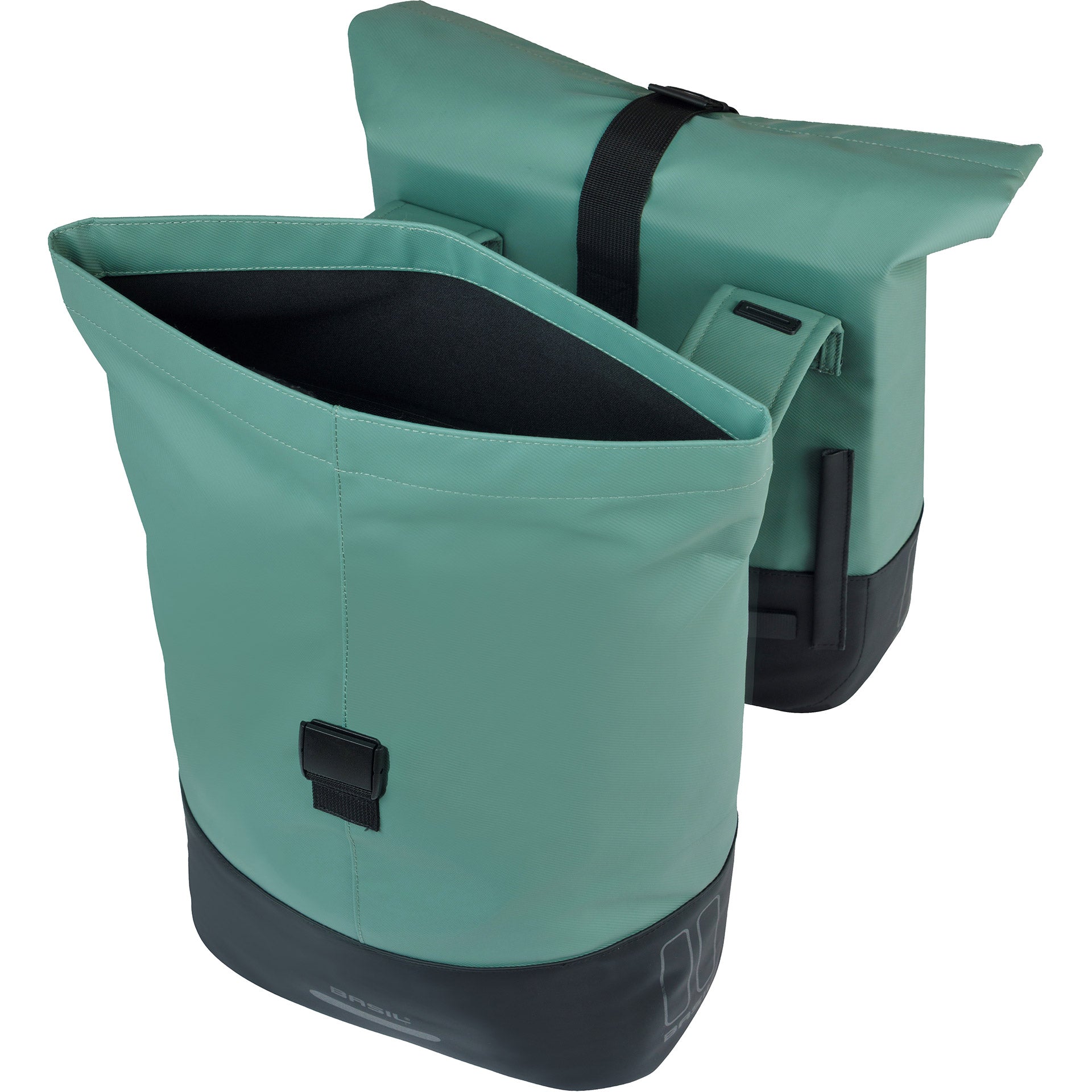 Basil b.v. basil dubbele tas cove 28-32l zilvergroen zwart