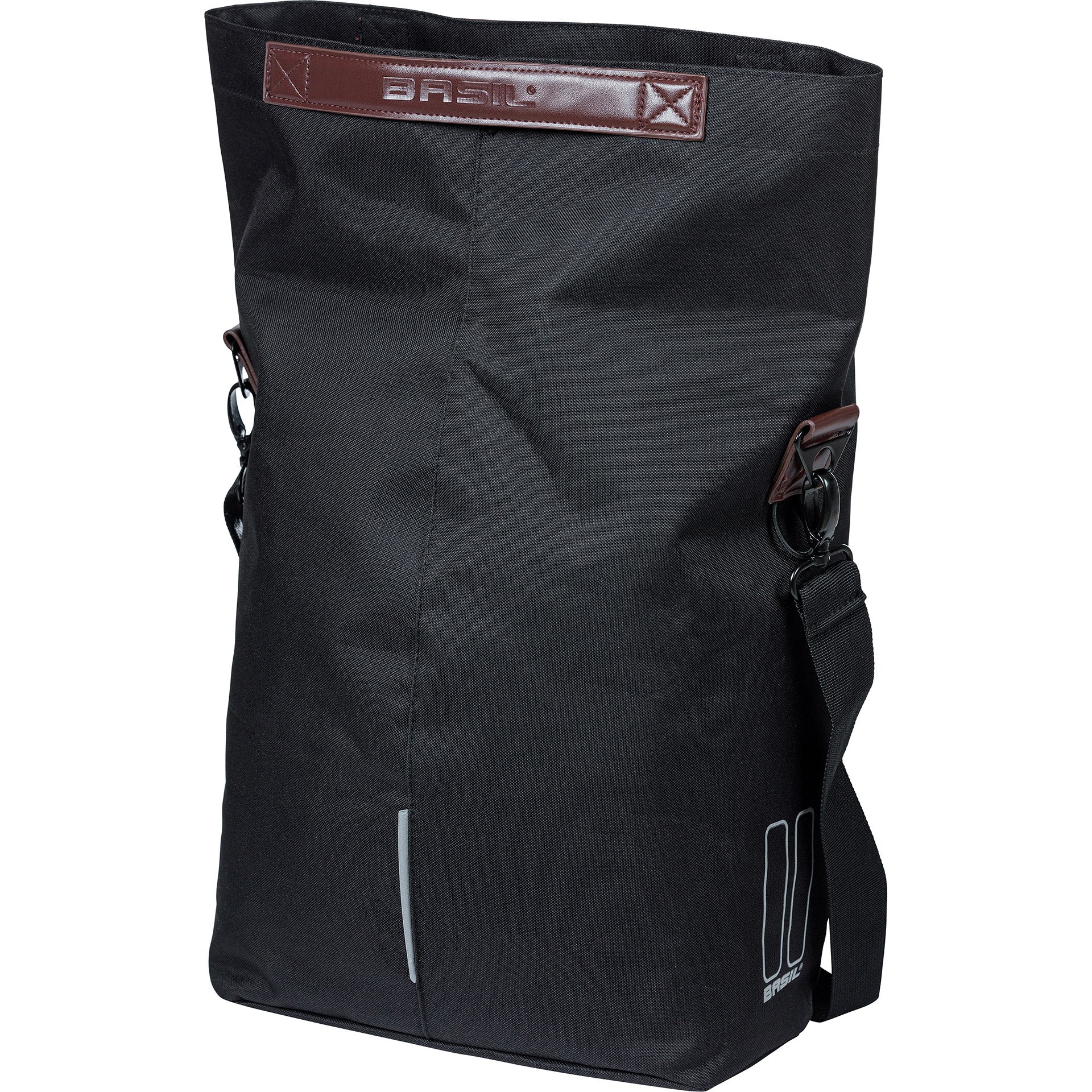 Basil tas city shopper zwart | mik hooks | 16l