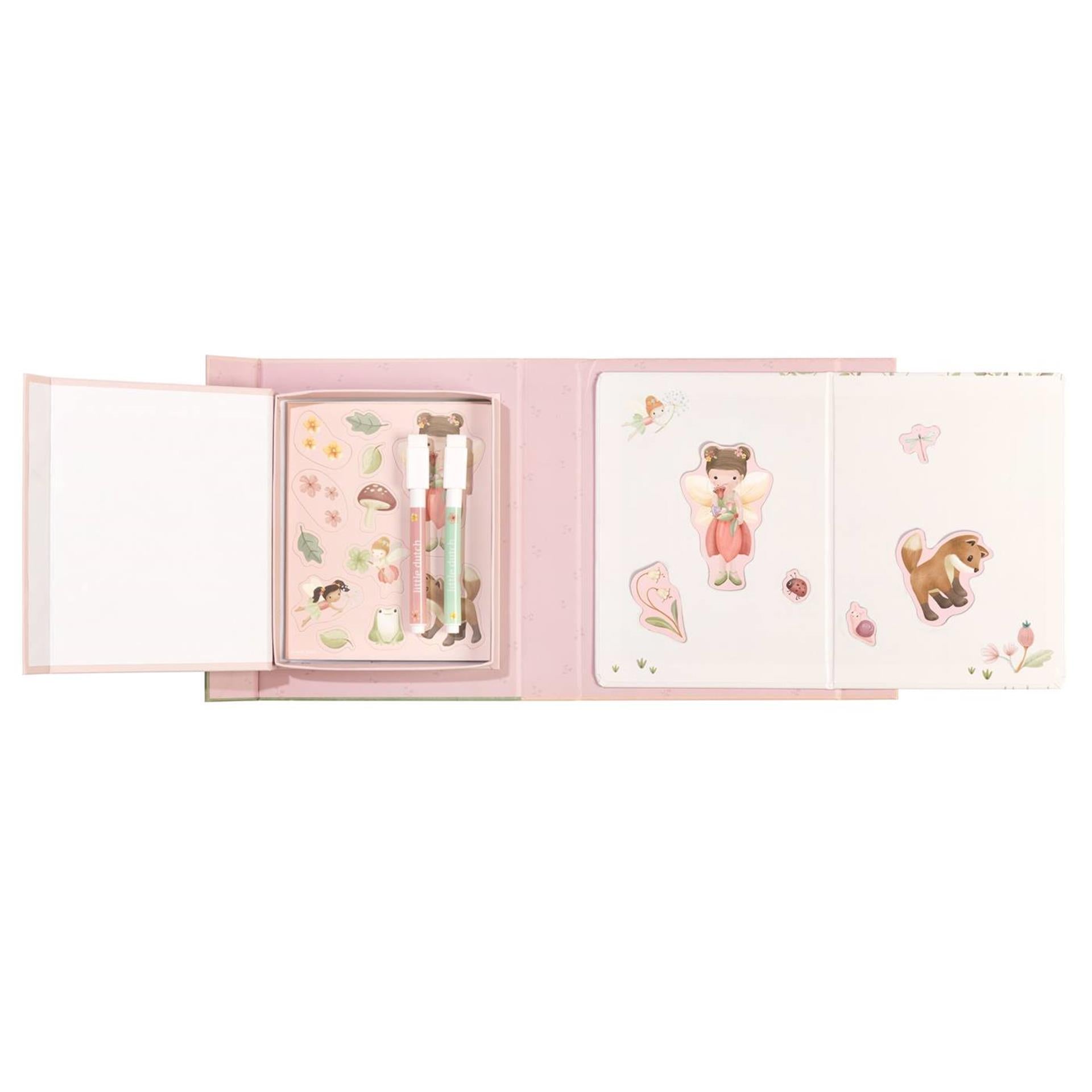 Little Dutch - Little Dutch whiteboard kleurset met magneten - rosa fairy garden