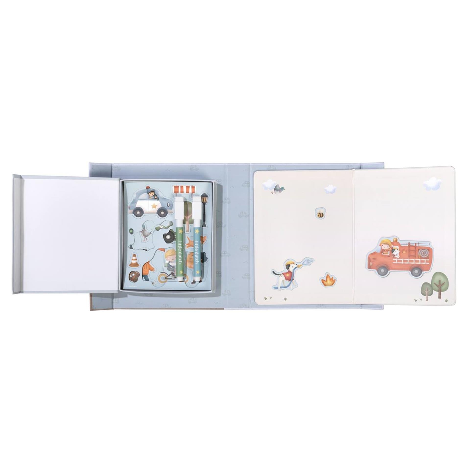 Little Dutch - Little Dutch whiteboard kleurset - jim voertuigen