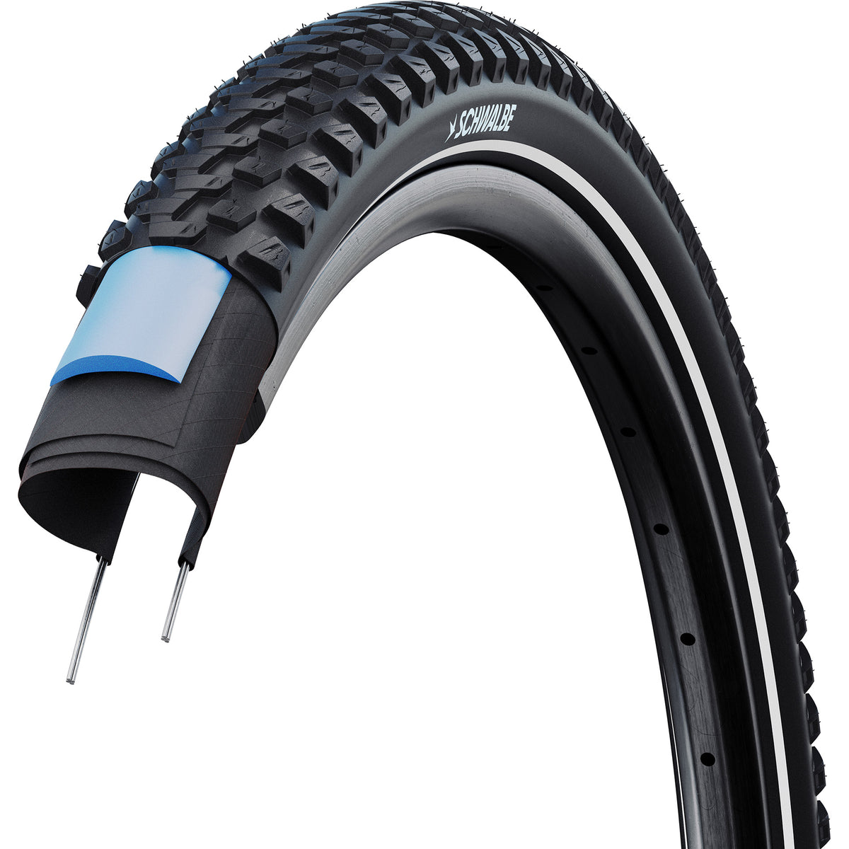 SCHWALBE - SCHWALBE draadband marathon plus mtb 54-622 +r zwart