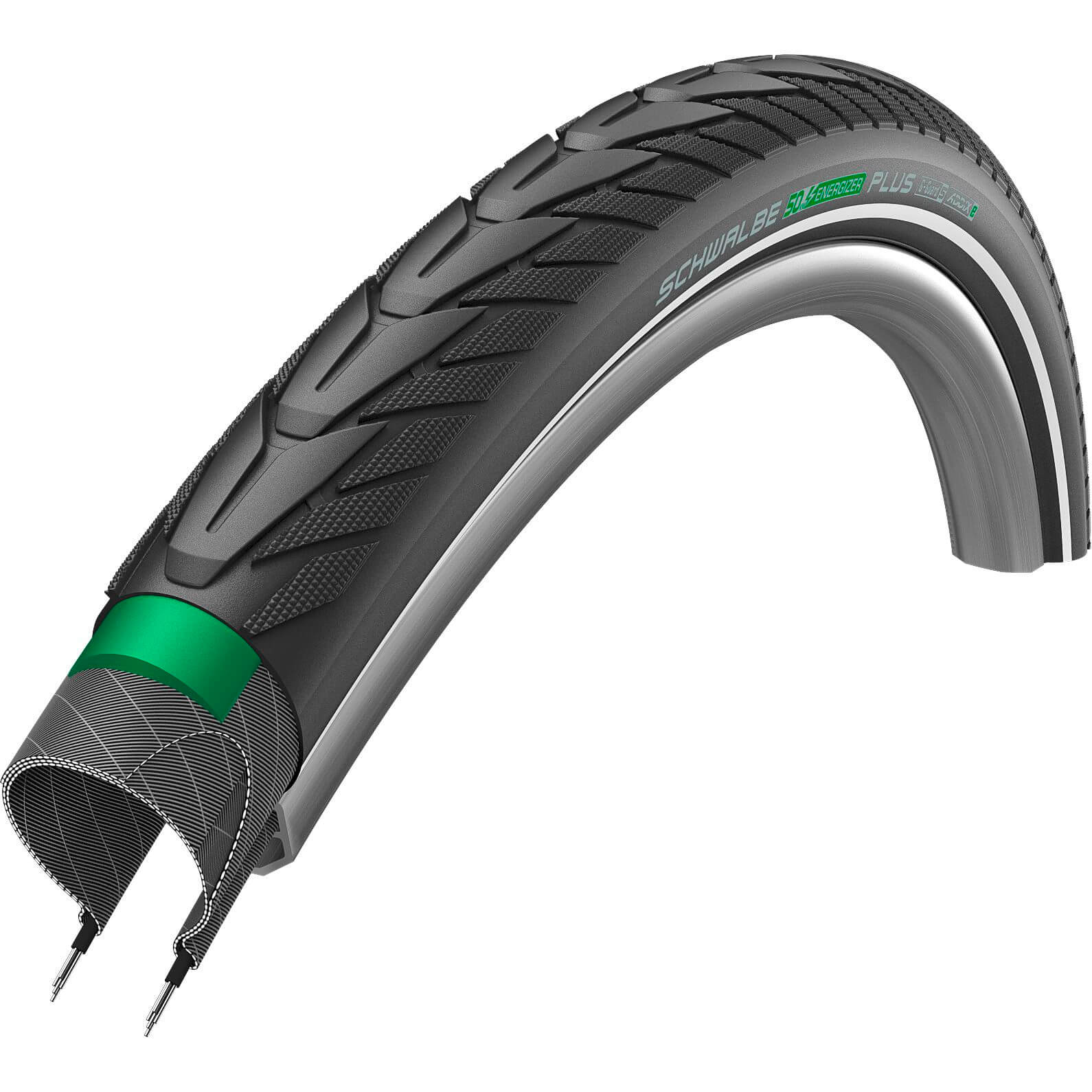 Schwalbe - 25x buitenband energizer plus 28 x 1.40 zw refl