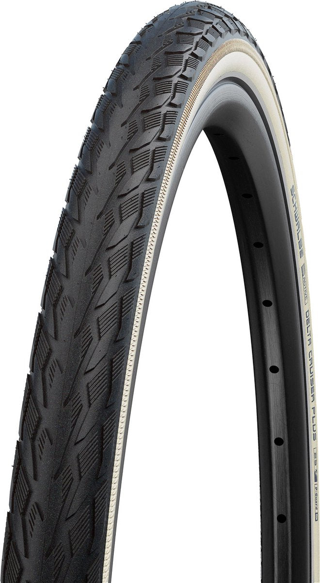 Schwalbe delta cruiser plus 28x1.10 700x28c (28-622) wired active line green whitewall+reflex
