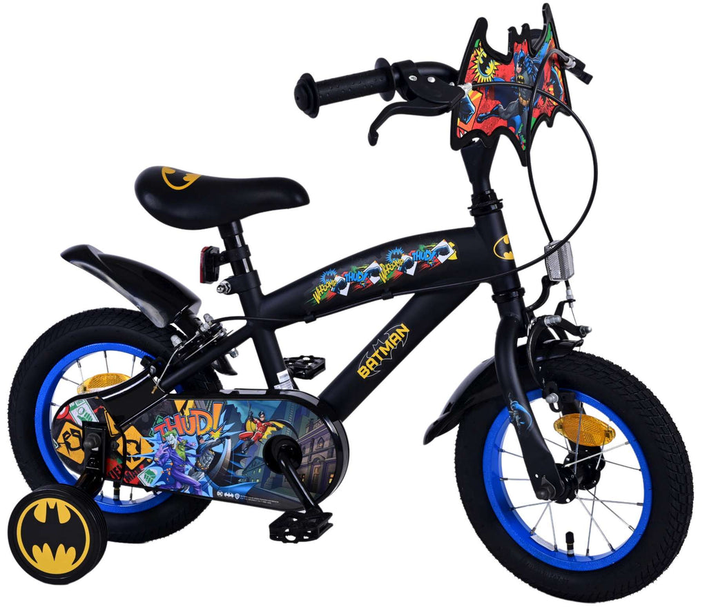 Batman Vélo pour enfants Garçons 12 pouces Noir Deux freins à main