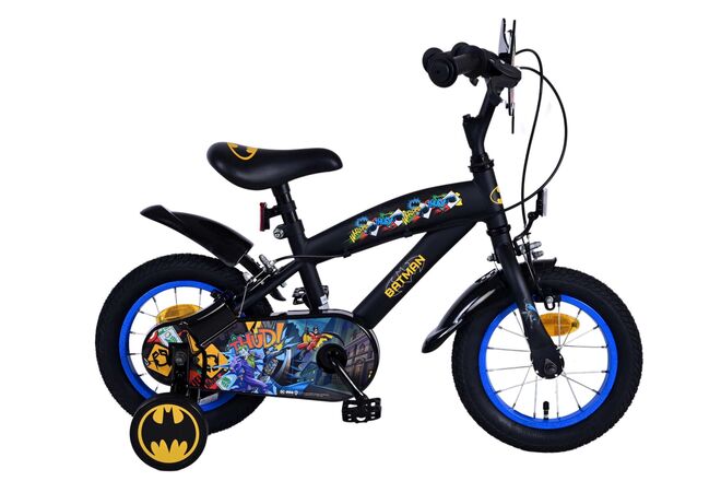 Batman Vélo pour enfants Garçons 12 pouces Noir Deux freins à main